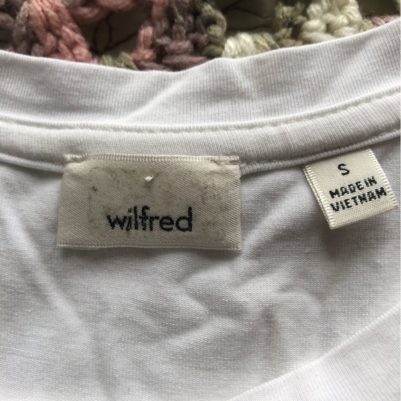 Aritzia Wilfred White tie-back tee - Picture 9 of 14